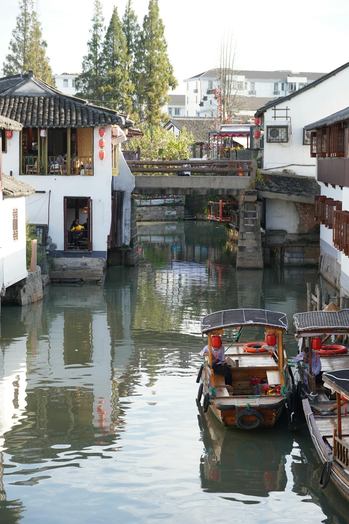 Jiangnan water town canal for Chinese gardens and tea route
