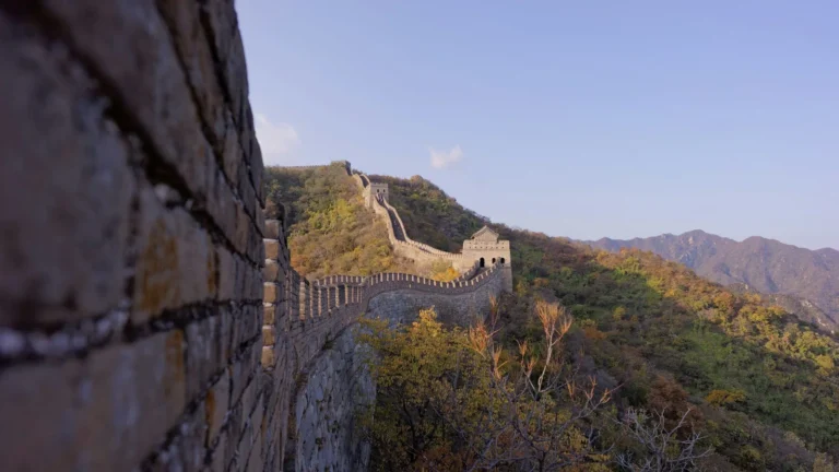 Great Wall crossing green mountains near Beijing
